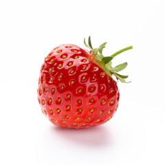Fresh strawberries closeup on a white background. Isolated - Image