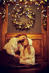 Fototapeta premium mother with daughter