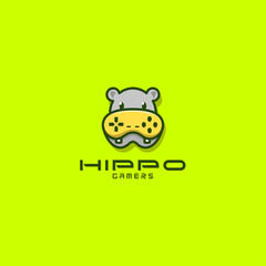 hippo mascot illustration cute character cartoon