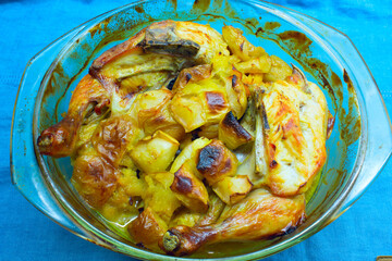 oven baked chicken with apples
