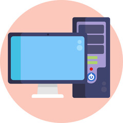 Computer Hardware. Computer Components. Vector. Icon.