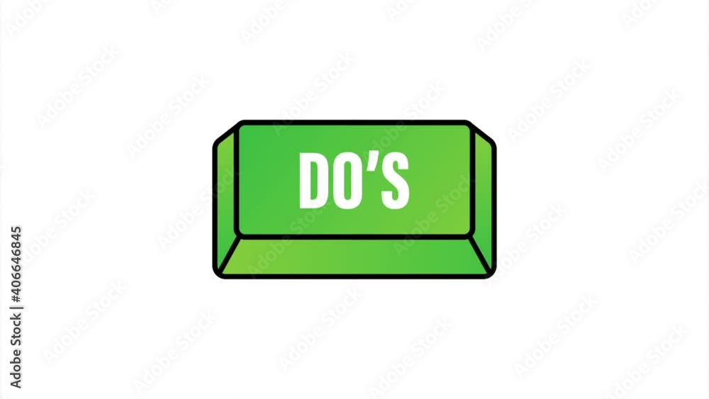 Poster do's button. choice button icon. flat simple thumb up symbol minimal round logotype element set. sto