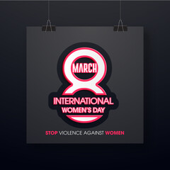 March 8, Happy Womens Day elegant banner. Invitations for the International Women's Day, Happy Mother's Day. Eps10 vector illustration.