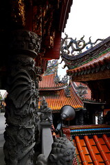 Sanxia Qingshui Zushi Temple with elaborate carvings and sculptures in new taipei city, Taiwan