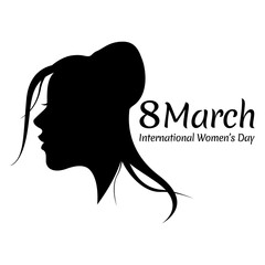 illustration of Happy Women's Day greetings background. Vector template with women for card, poster, flyer and other users . vector illustration eps10 graphic