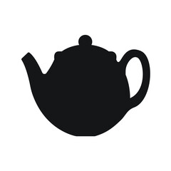 Tea pot vector silhouette