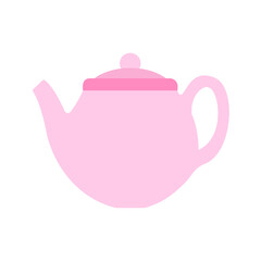 Pink teapot illustration vector