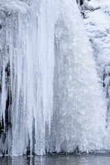 Obraz na płótnie Canvas 冬の古閑の滝　氷瀑　熊本県阿蘇市　Koganotaki waterfall ice cascade Kumamoto-ken Aso city