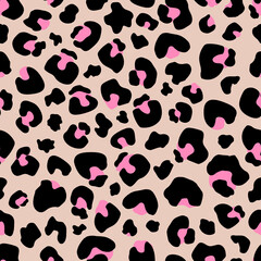 Seamless pattern Leopard print . Leopard background vector illustration
