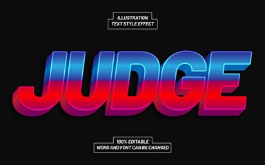 Judge Text Style Effect
