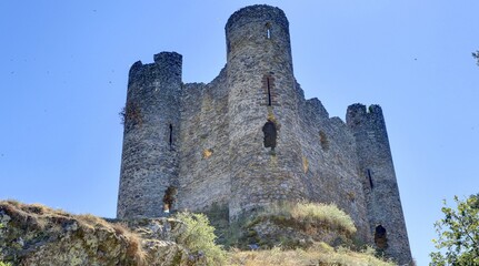 Fototapeta na wymiar gorges de la Truyère et ruines du château d'Alleuze