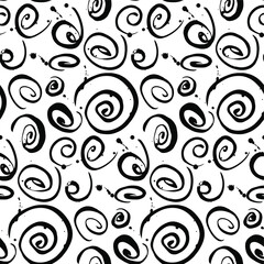 Brush Drawn Spirals Pattern - 406652812