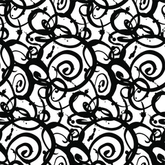 Brush Drawn Spirals Pattern - 406652843