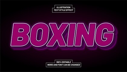 Boxing Purple Text Style Effect