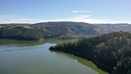 vue aérienne des gorges de la Truyère en Aveyron