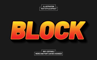 Block Text Style Effect