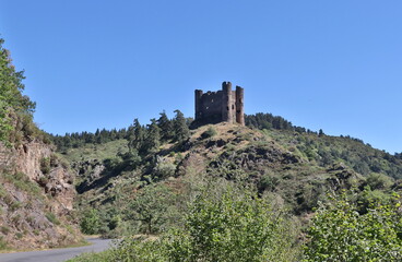 Gorges de la Truyère et ruines du château d'Alleuze