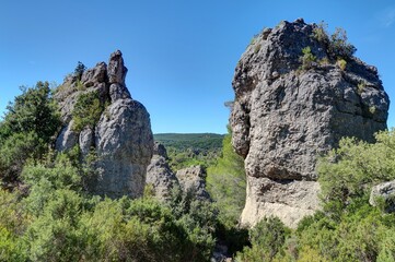 cirque de dolomites de Mourèze dans l'Hérault