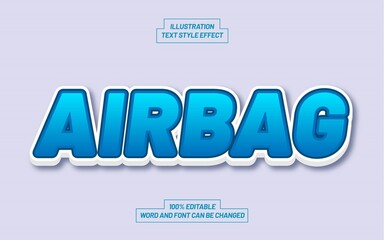 Airbag Blue Text Style Effect