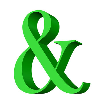 Kaufm&auml;nnisches Und, Symbol in einer 3D-Illustration