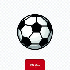 Fototapeta premium Vector image. Drawing of a football ball.