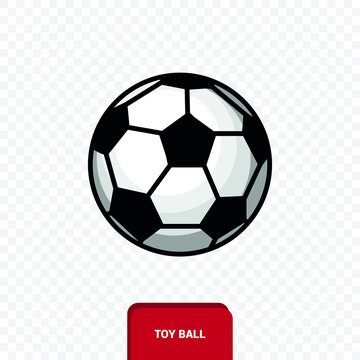 Vector image. Drawing of a football ball.