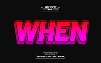 Modern When Purple Light Text Style Effect