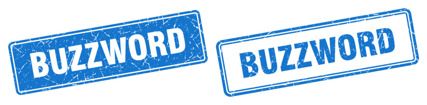 buzzword stamp set. buzzword square grunge sign