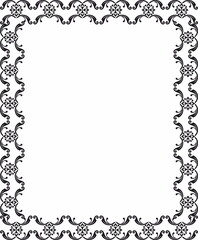 decorative frame with floral element 