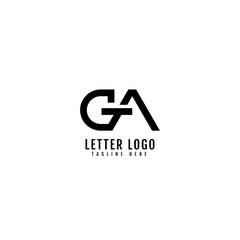 Initial Letter GA logotype company name monogram design for Company and Business logo.