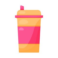 Disposable Paper coffee cup, vector eps 10