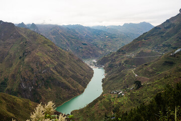 View to valley of Ha Giang, Vietnam