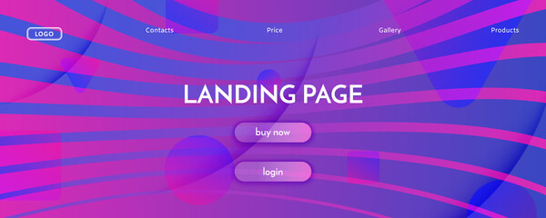 Blue Fluid Stripes. Minimal Layout. Abstract