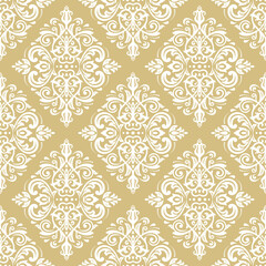 Orient classic golden and white pattern. Seamless abstract background with vintage elements. Orient background. Ornament for wallpaper and packaging