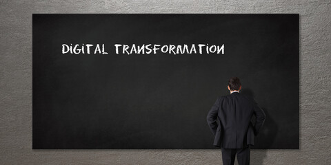 Digital transformation, Concept of digitization of business processes and modern technology.