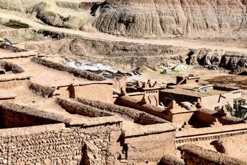 view of old ben haddou town in central Morocco Africa