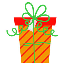 Gift box with bows and ribbons. Vector illustration. gift box birthday present with different pattern. vector illustration 10 eps