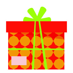 Gift box with bows and ribbons. Vector illustration. gift box birthday present with different pattern. vector illustration 10 eps