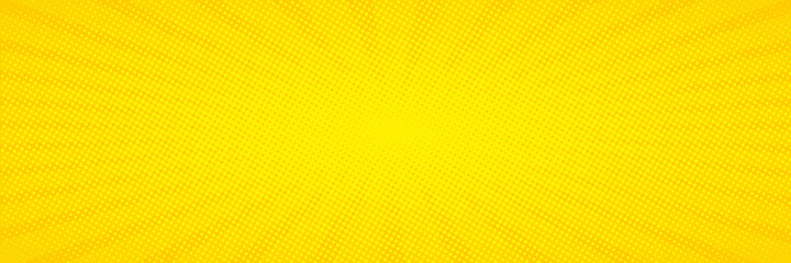 Pop Art. Background with dots. Yellow comic background. Cartoon funny retro pattern. Vector illustration