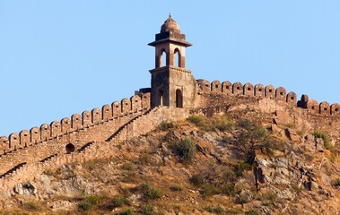fortification with bastion of Jaigarh fort Amer