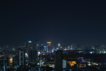 Fototapeta na wymiar Modern Bangkok city at night