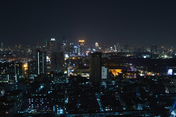 Modern Bangkok city at night