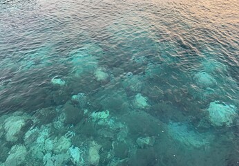 Surface of the sea background, blue sea water background