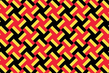 Simple geometric pattern in the colors of the national flag of Belgium