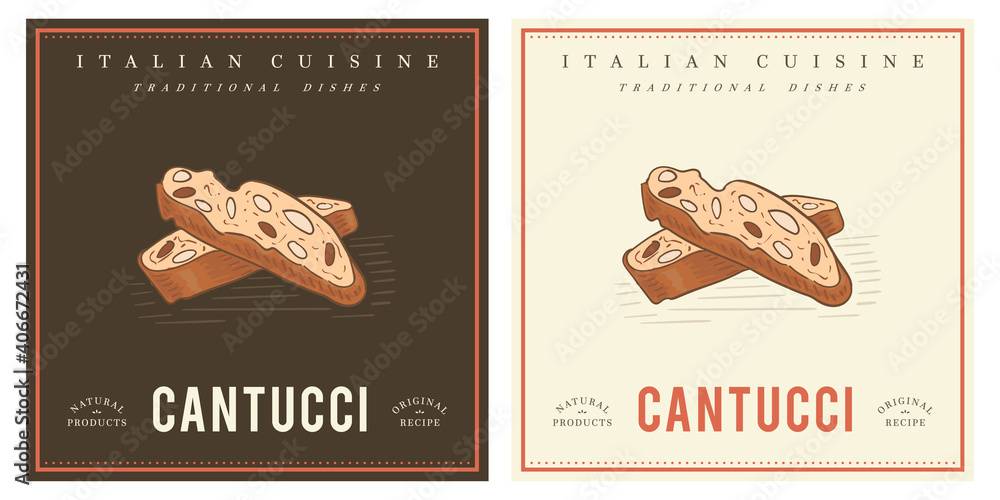 Wall mural Cantucci Italian almond biscuits Biscotti