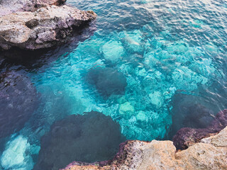 Surface of the sea background, blue sea water background