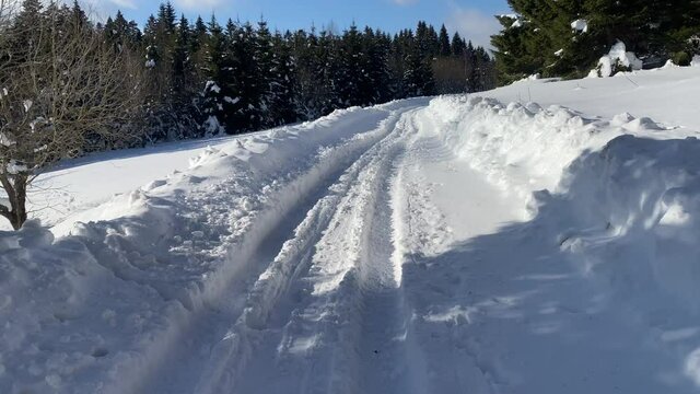 Gorski kotar in Croatia winter landscape