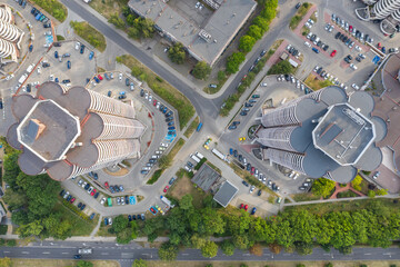Silesia Park in Chorzow Katowice, Silesia Stadium in Chorzow Silesia Poland aerial drone photo