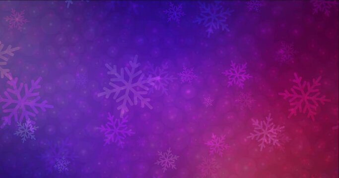 4K looping dark blue, red animation in Christmas style. Quality abstract video with colorful Christmas symbols. Slideshow for mobile apps. 4096 x 2160, 30 fps.