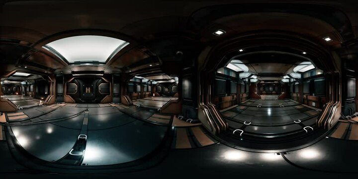vr360 view of spaceship interior